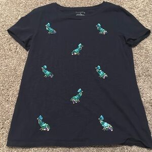 Talbots Peacock Sequin Top
